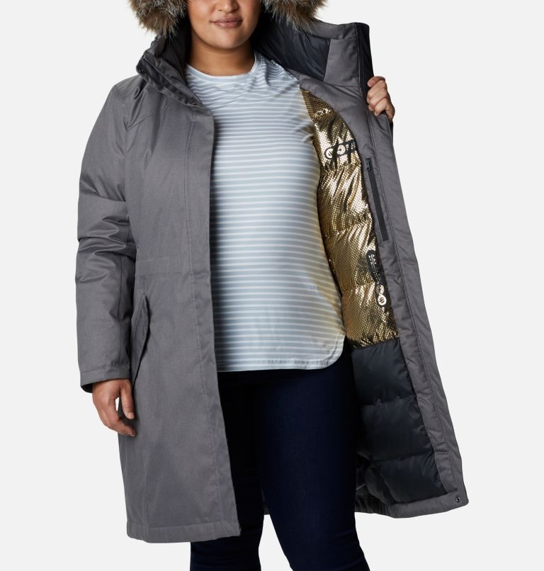 Jachete Parka Columbia Juniper Ridge Omni-Heat Infinity Down Dama Gri Inchis | Plus Size NI9QMAZS0